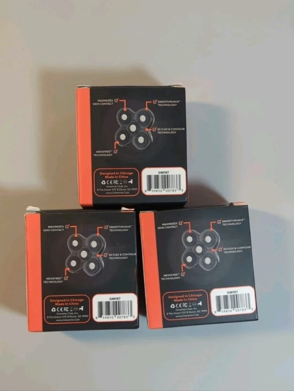 Lot of 3 Groomie BaldiePro Blade Refill 1.0 Replacement Head New Sealed